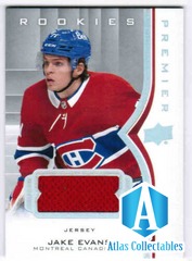 2020-21 UPPER DECK UD PREMIER JAKE EVANS #89 ROOKIES JERSEY MONTREAL CANADIEN